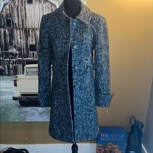 Sam Edelman Gray Trench Coat Classic Wool-Blend